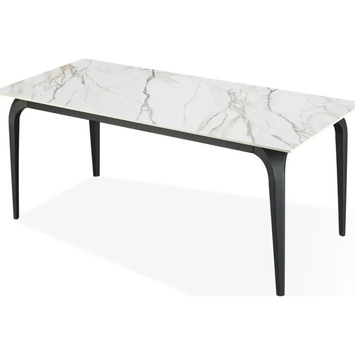 Nicoya Dining Table In Black Sintered Stone