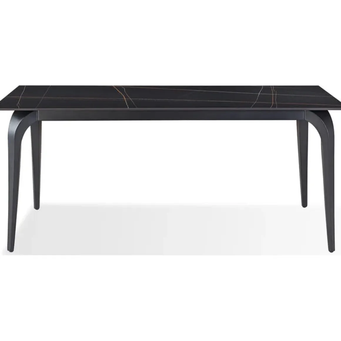 Nicoya Dining Table In Black Sintered Stone