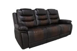 Nikko Reclining Sofa & Console Loveseat In Brown