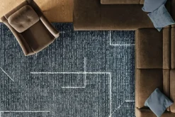 Nube Glow Rug In Ash Blue, 5’ X 7’
