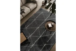 Nube Halo Rug In Anthracite/Ivory, 5’ X 8’