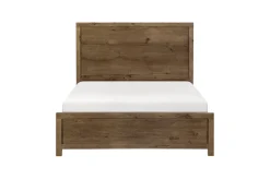 Oaklyn Panel Bed, Dresser, Mirror & Nightstand In Brown, Queen