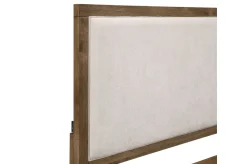 Oaklyn Upholstered Panel Bed, Dresser, Mirror & Nightstand In Brown, Queen