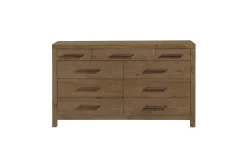 Oaklyn Upholstered Panel Bed, Dresser, Mirror & Nightstand In Brown, Queen