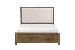 Oaklyn Upholstered Panel Bed In Brown, Queen