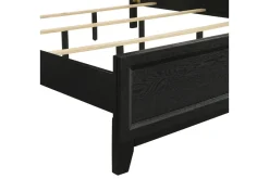 Obsidian Panel Bed In Black, Queen