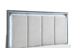 Odessa Panel Bed In Charcoal, Queen