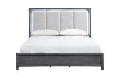 Odessa Panel Bed In Charcoal, Queen