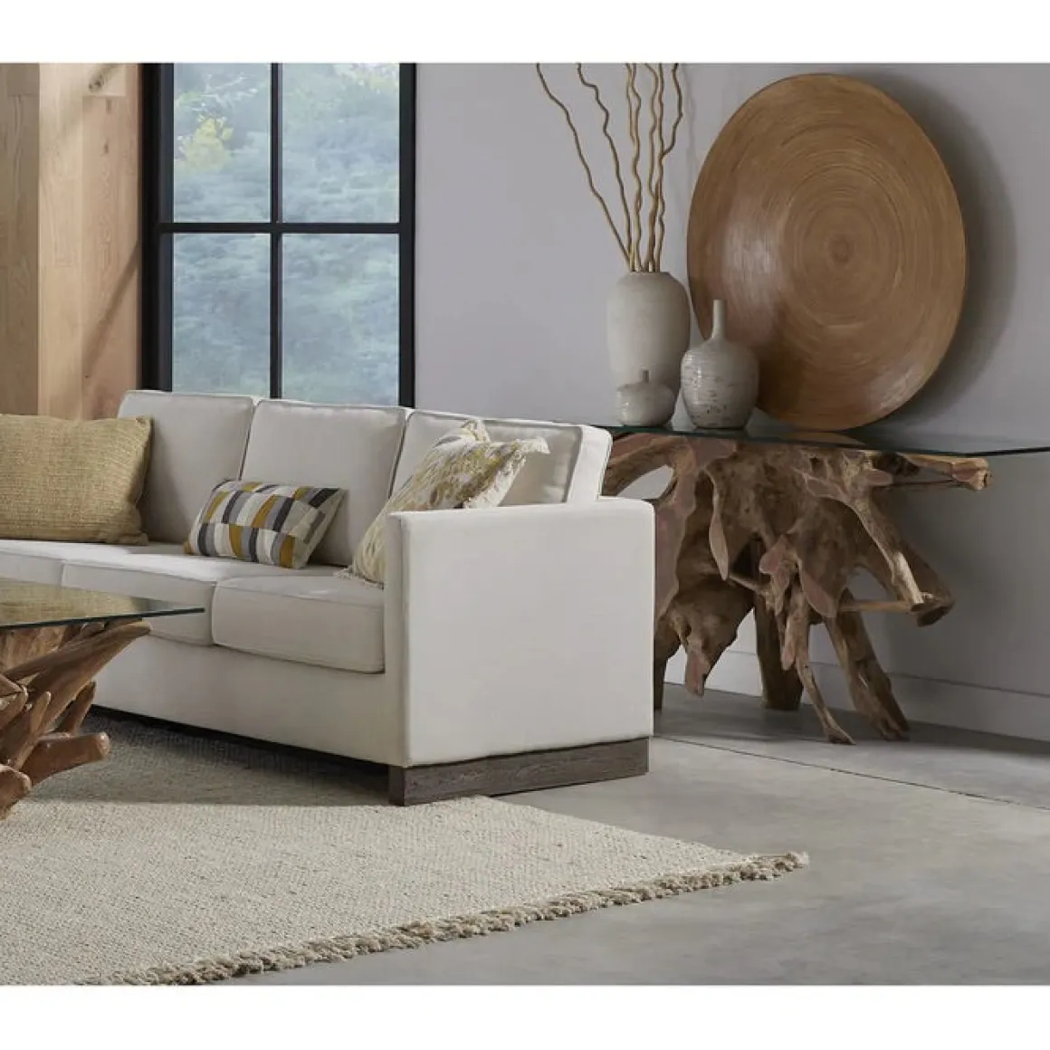One Console Table In Warm Teak