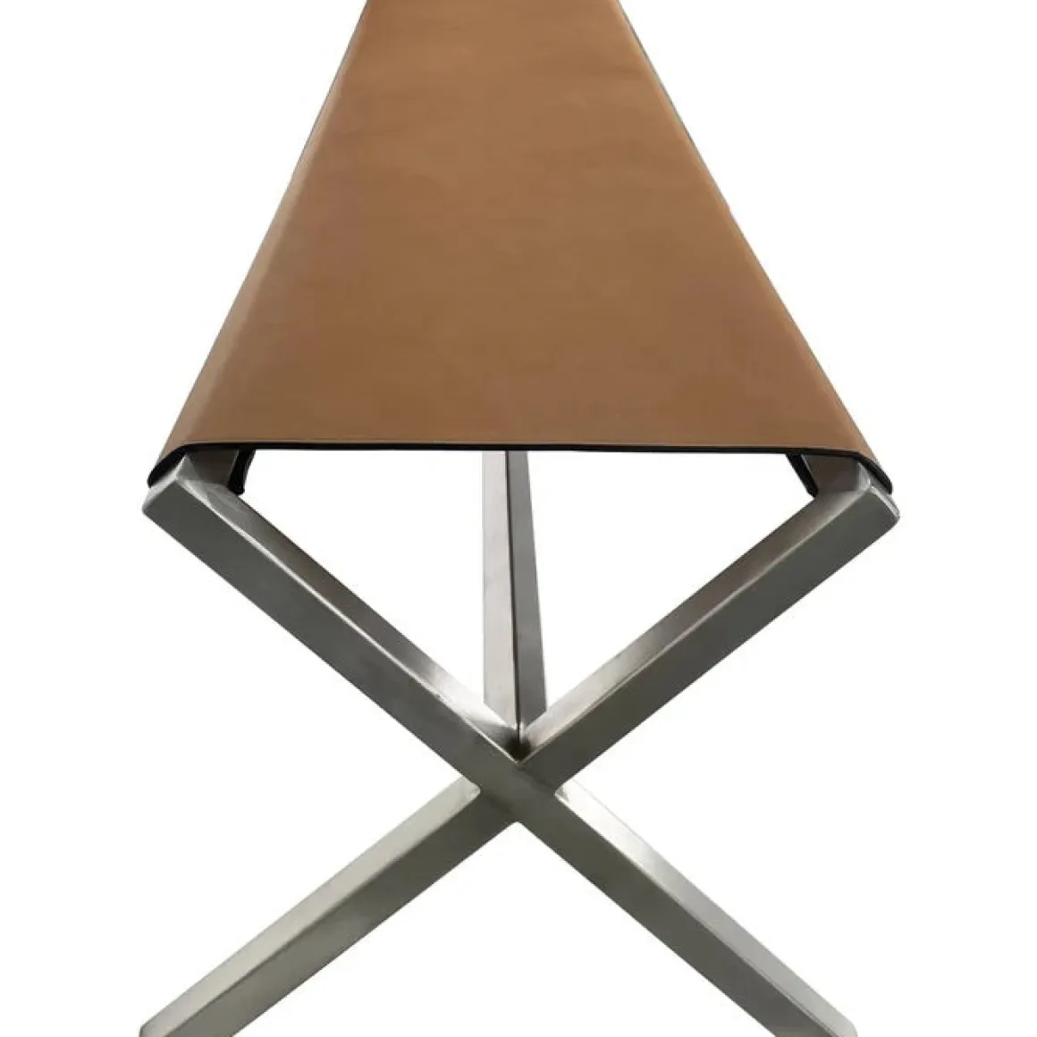 One Director'S Leather Bench In Warm Cognac