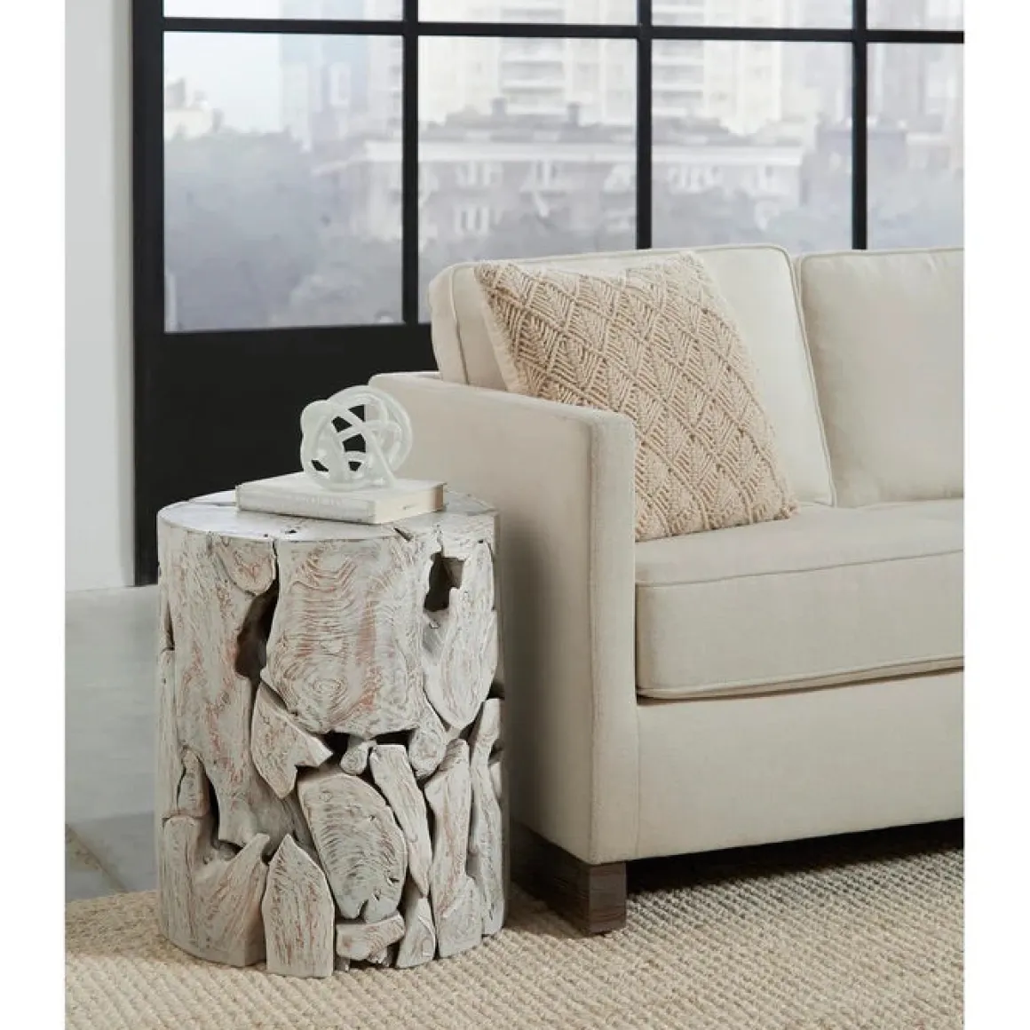 One End Table In Warm Teak