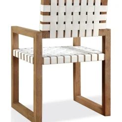 One Upholstered Arm Chair In Bisque, Set Of 2