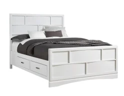 Ontario Panel Bed W/ Storage In Gray, Eastern King