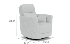 Opal Swivel Gliding Recliner In Dove
