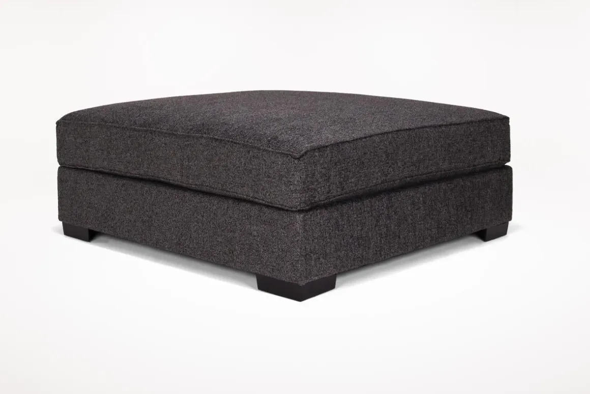 Oracle Oversized Ottoman In Envy Ebony