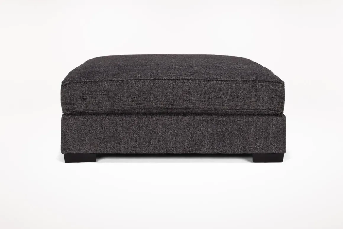 Oracle Oversized Ottoman In Envy Ebony