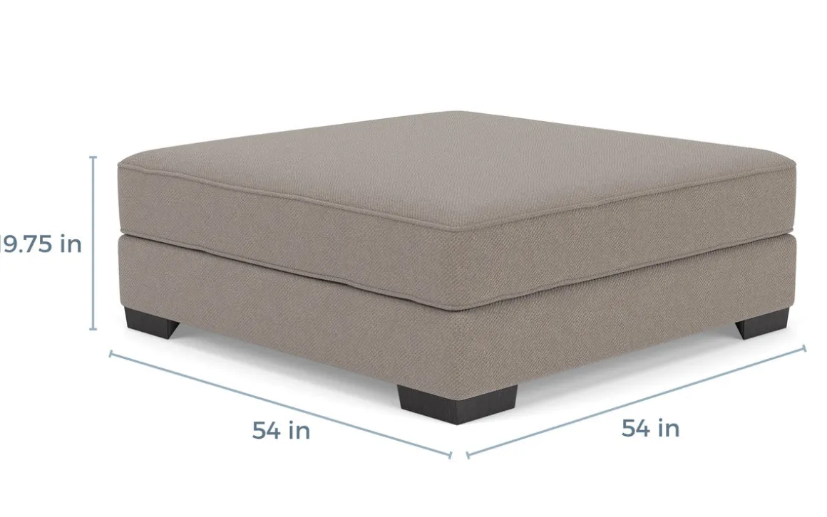 Oracle Oversized Ottoman In Envy Ebony