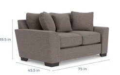 Oracle Sofa & Loveseat In Envy Ebony, Down