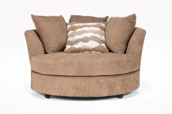 Oracle Swivel Chair In Envy Bark