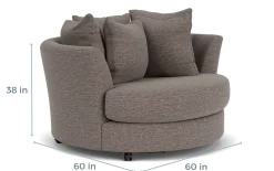 Oracle Swivel Chair In Envy Bark