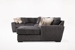 Oracle Tux Loveseat Chaise Sectional In Envy Ebony, Left Facing, Down