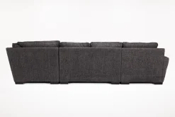 Oracle Tux Loveseat Chaise Sectional In Envy Ebony, Left Facing, Down