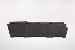 Oracle Tux Loveseat Chaise Sectional In Envy Ebony, Left Facing, Down