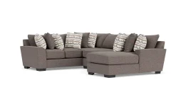 Oracle Tux Loveseat Chaise Sectional In Envy Ebony, Left Facing, Down