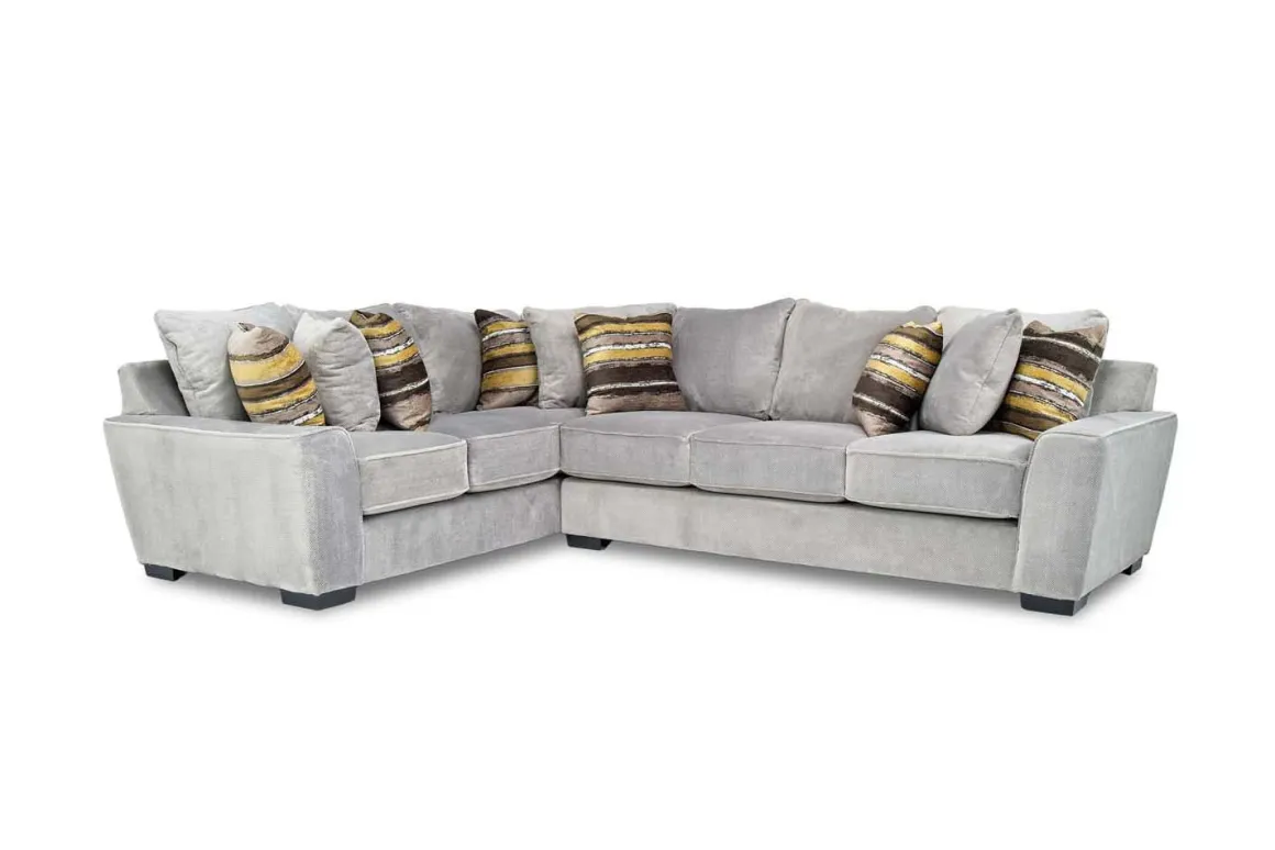 Oracle Tux Sofa Sectional In Envy Ebony, Left Facing, Down