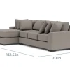 Oracle Xl Sofa Chaise, Left Facing, Down - Custom Order