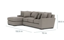 Oracle Xl Sofa Chaise, Left Facing, Down - Custom Order