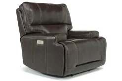 Oslo 3 Power Recliner In Brown Leather