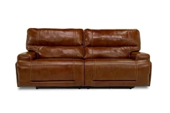 Oslo 3 Power Sofa In Brown Leather