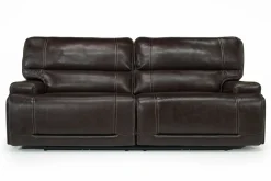 Oslo 3 Power Sofa In Brown Leather