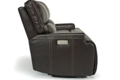 Oslo 3 Power Sofa In Brown Leather