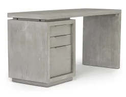 Oxford Office Desk W/ File Cabient In Mineral