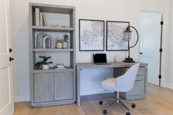 Oxford Office Desk W/ File Cabient In Mineral