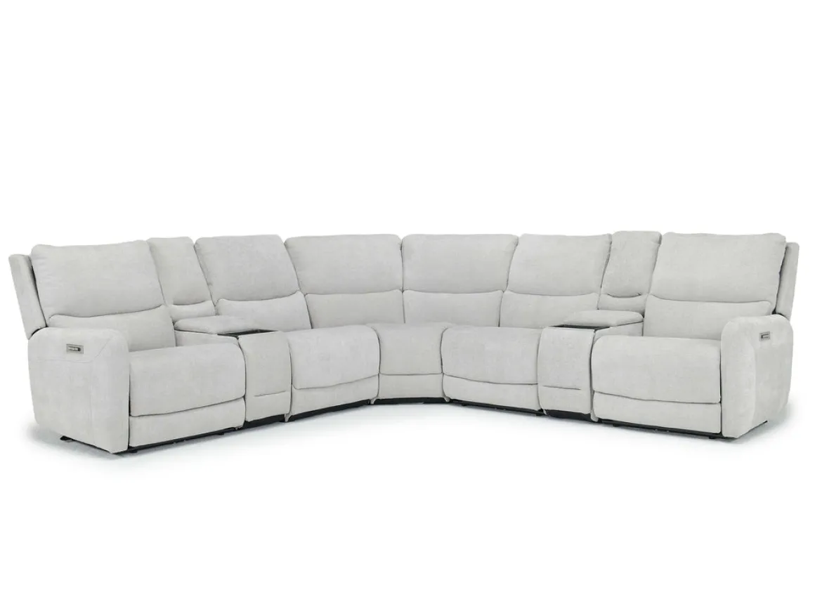 Palencia 7 Piece 3 Power Sectional In Trento Charcoal