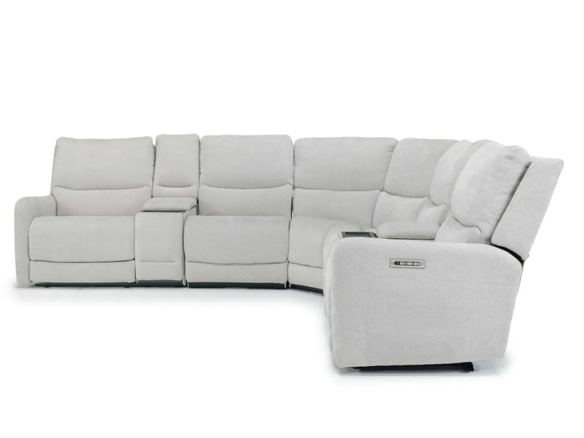 Palencia 7 Piece 3 Power Sectional In Trento Charcoal