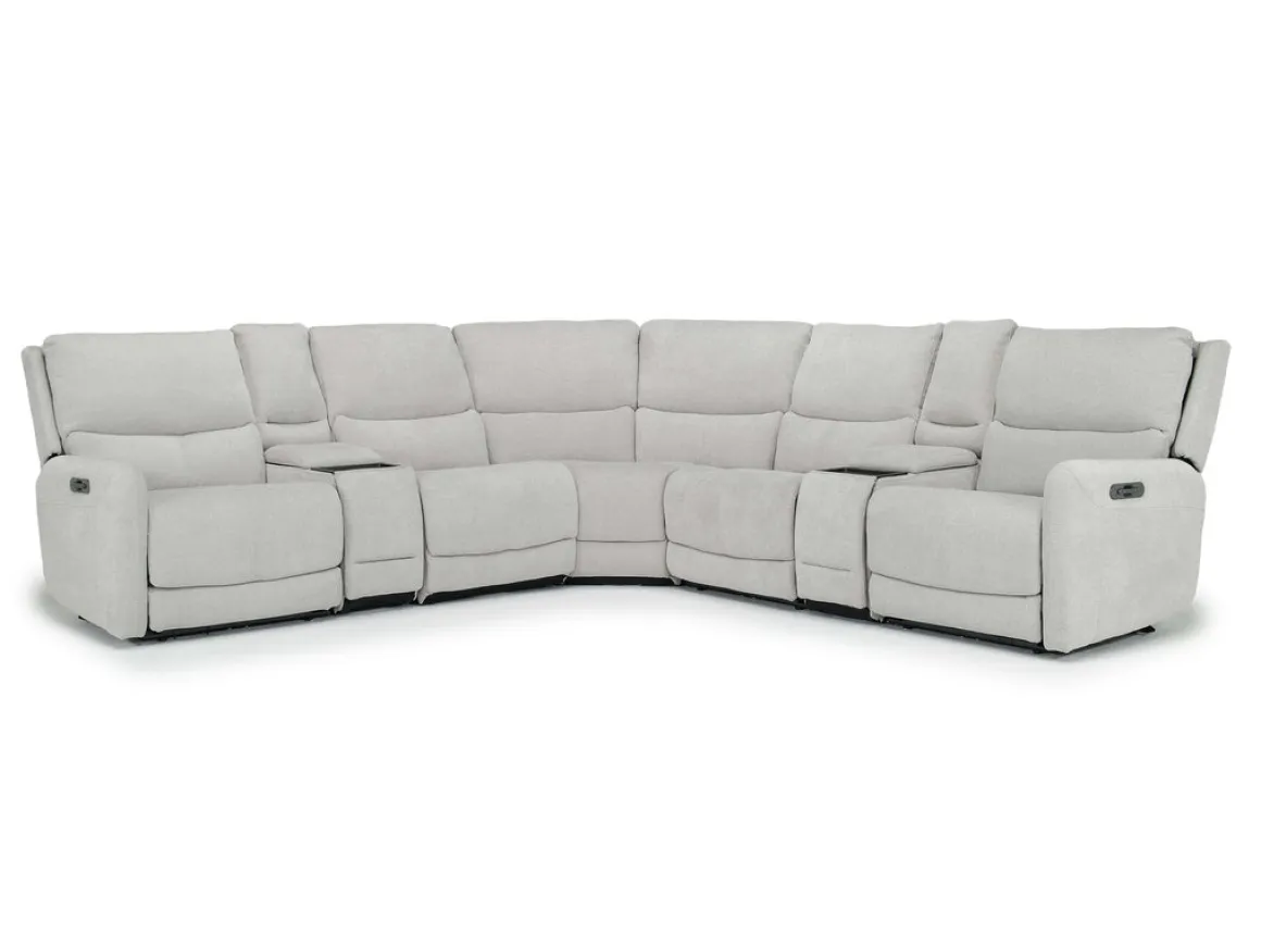 Palencia 7 Piece 3 Power Sectional In Trento Charcoal