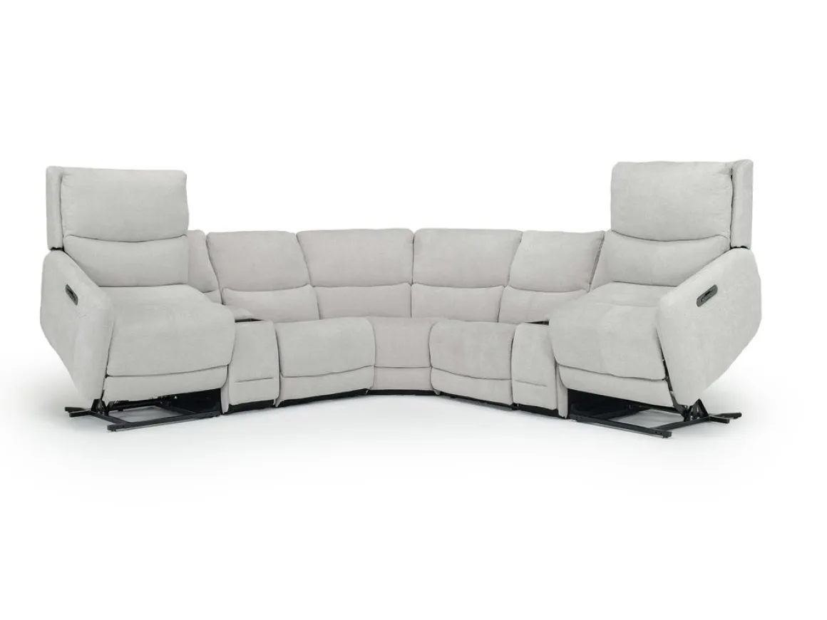 Palencia 7 Piece 3 Power Sectional In Trento Charcoal