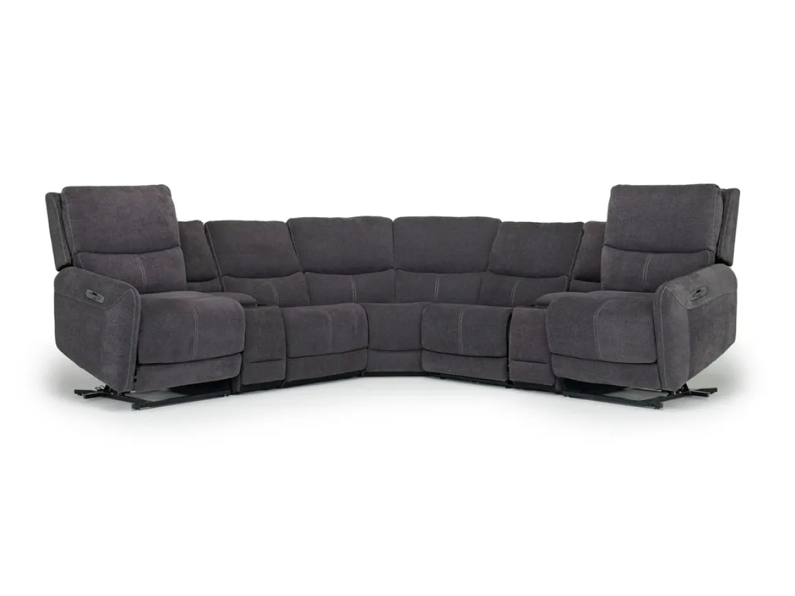 Palencia 7 Piece 3 Power Sectional In Trento Charcoal