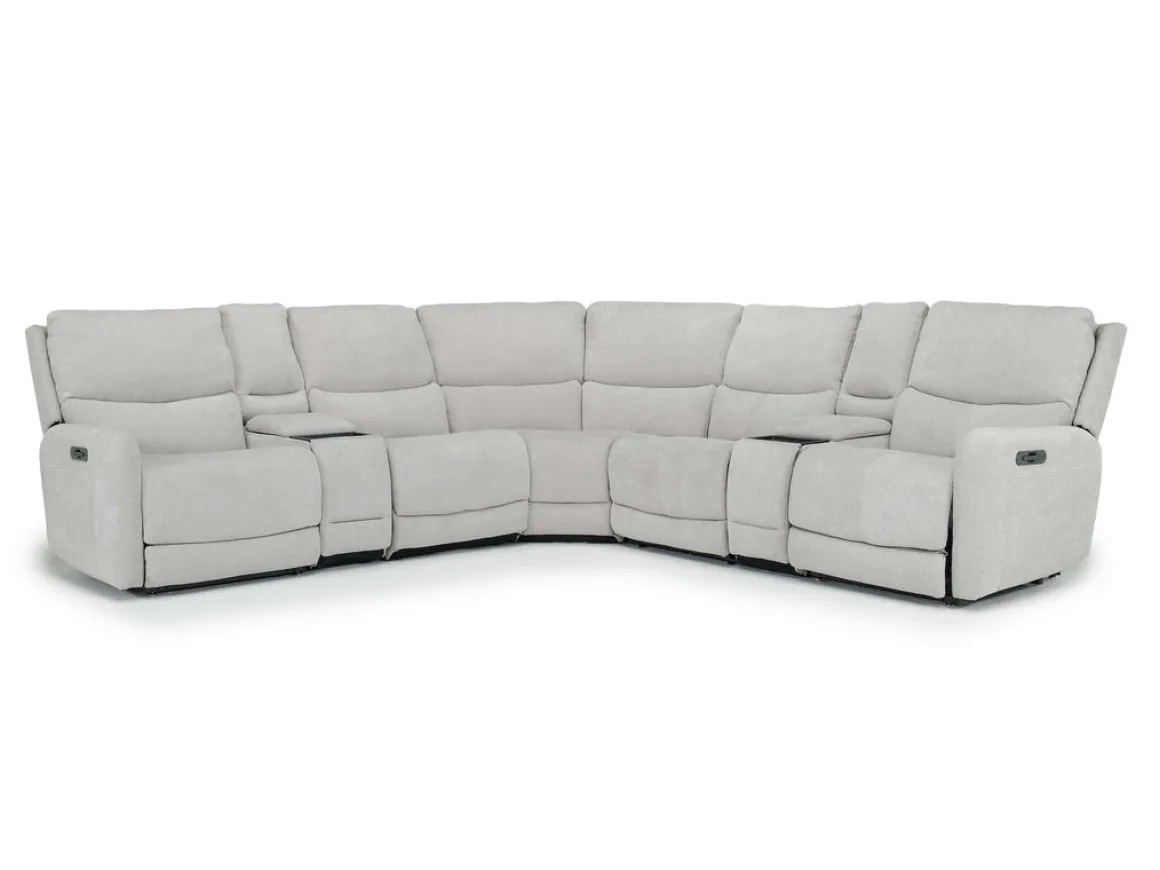 Palencia 7 Piece 3 Power Sectional In Trento Charcoal