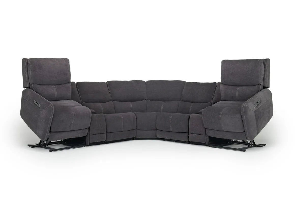 Palencia 7 Piece 3 Power Sectional In Trento Charcoal