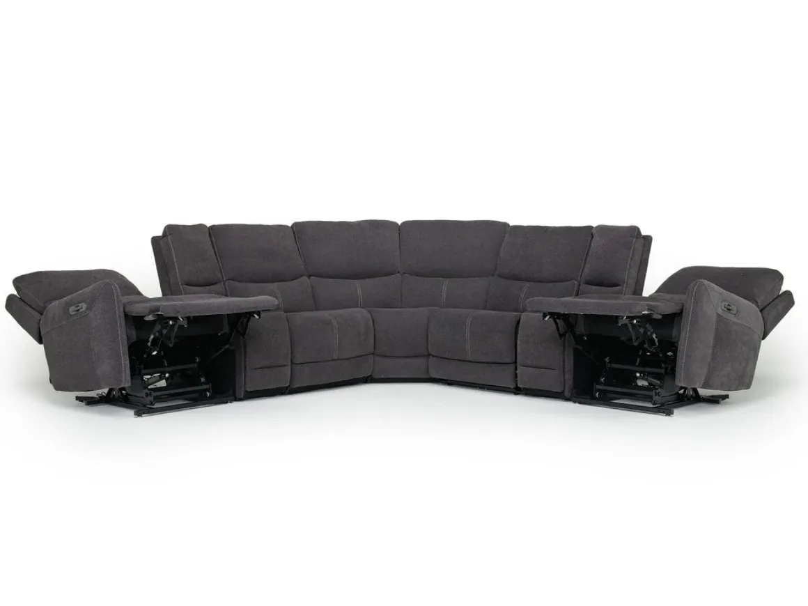 Palencia 7 Piece 3 Power Sectional In Trento Charcoal