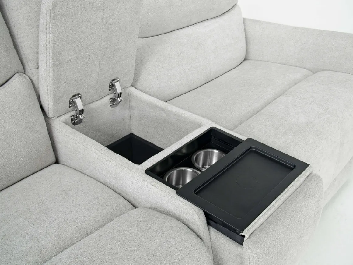 Palencia 7 Piece 3 Power Sectional In Trento Charcoal