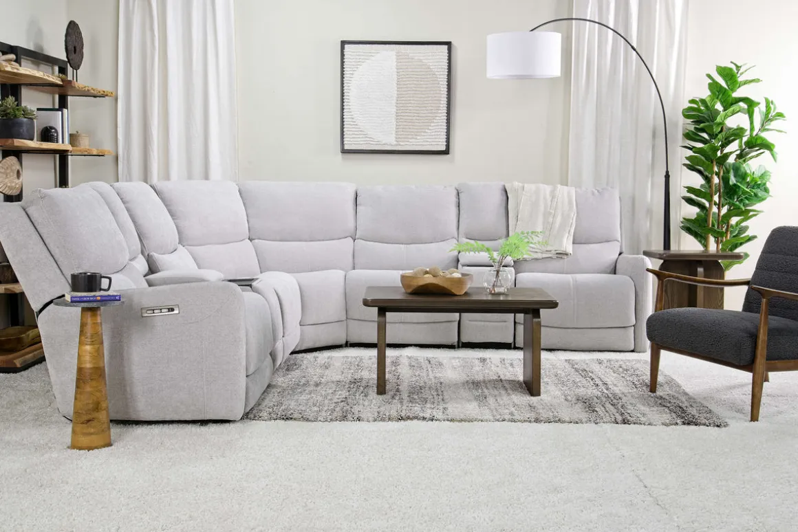 Palencia 7 Piece 3 Power Sectional In Trento Charcoal