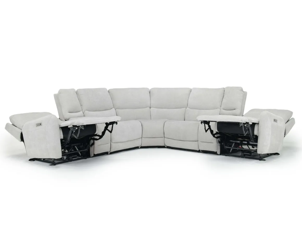 Palencia 7 Piece 3 Power Sectional In Trento Charcoal