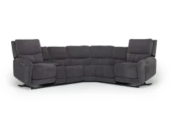 Palencia 6 Piece 3 Power Sectional W/ 3 Power Armless Recliner In Trento Dove