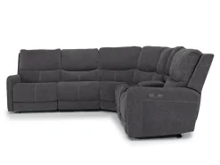 Palencia 6 Piece 3 Power Sectional W/ 3 Power Armless Recliner In Trento Dove